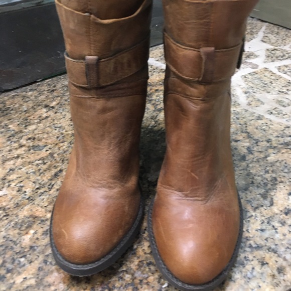 Steve Madden brown leather booties 7.5 - Picture 3 of 7